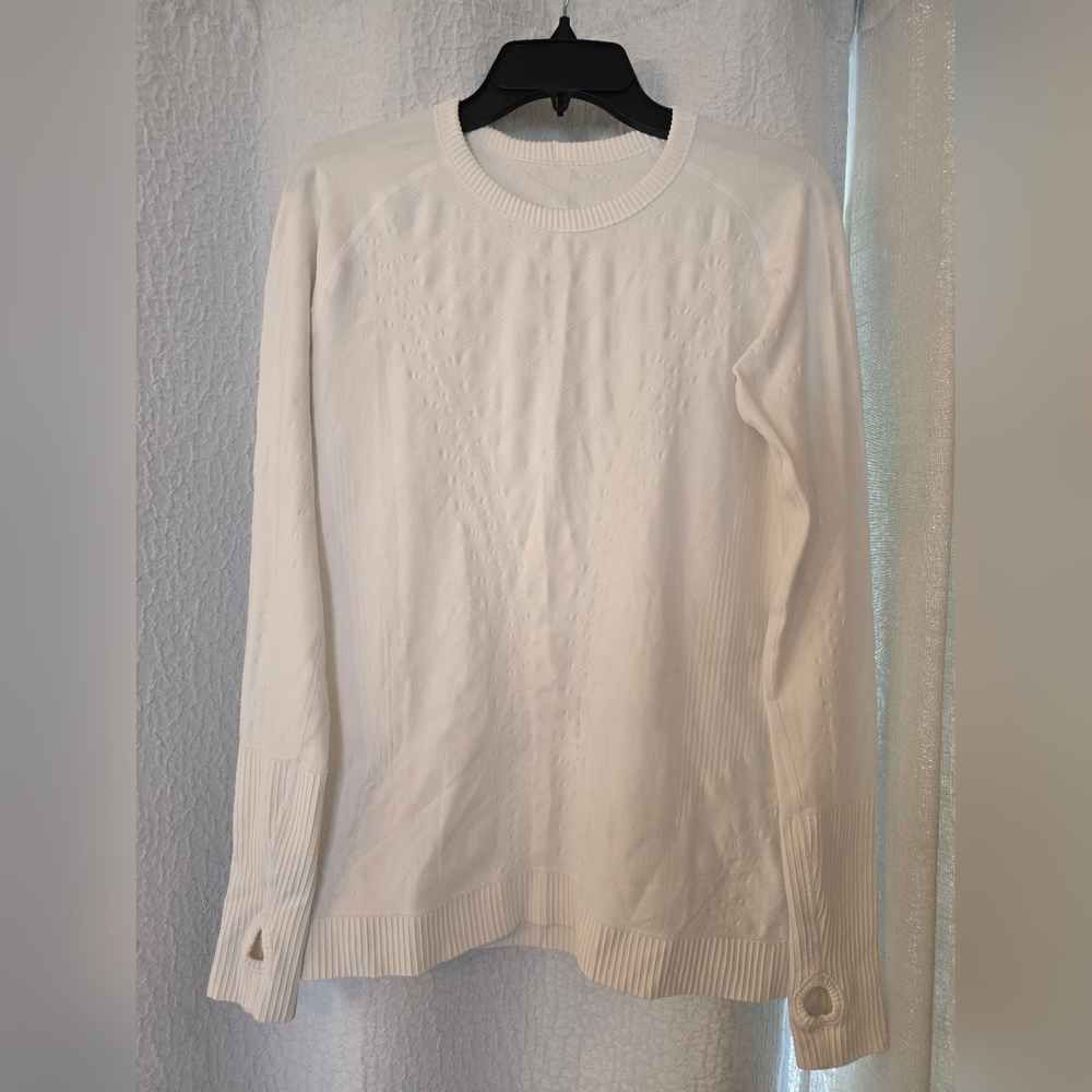 Lululemon Athletica White Sweatshirt Top